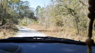 One of my very first public exhib disrobe movies during wide daylight on a mess road!