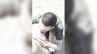 red-hot dudes tugging off toguether and blowing meatpipe outdoors