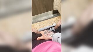 Scottish chav plays with pecker in trunks outdoors