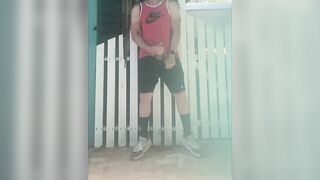 Hasty Outdoor Fap and Jizm from JockDad87