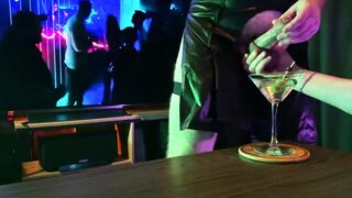 Individual soiree! Waiter with ginormous pipe nutted into my cocktail