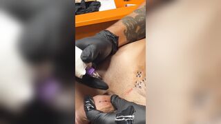 Making a tat on my gigantic sausage