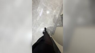 Dressed in dark-hued tights and revealing in the public shower