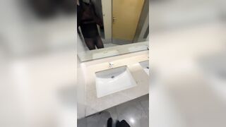 Dressed in dark-hued tights and revealing in the public shower