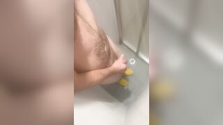 Fur covered Douche hasty ball sack in hostel