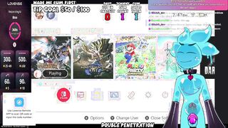 Slime Bellowing while talk pummels him with fucktoys