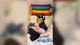 Hairy Femboy  Elevate his microskirt 