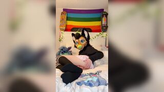 Hairy Femboy  Elevate his microskirt 