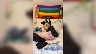 Hairy Femboy  Elevate his microskirt 