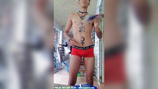 Me vestindo para ir para a academia