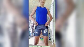 Me vestindo para ir para a academia