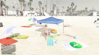 GTA five: Bare Trevor’s Bare Beach Dance & Getting off! #GTA5