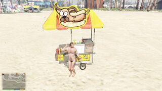 GTA five: Bare Trevor’s Bare Beach Dance & Getting off! #GTA5