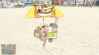 GTA five: Bare Trevor’s Bare Beach Dance & Getting off! #GTA5