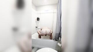Juggling my nude donk on the bathtub ideal asshole sight