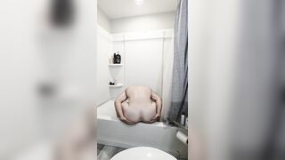 Juggling my nude donk on the bathtub ideal asshole sight