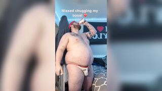 Piggy Chugs in a one lump