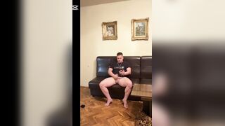 Gym brother with a immense uncircumcised man-meat jack off to a fucktapes - support me on OF