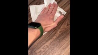 My bum buttplug fell when nutting- Strong masturabtion, massager