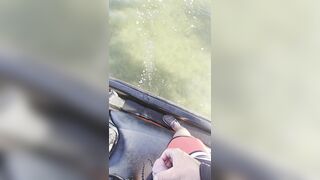 Pissing off the side of a jet ski into the water urinating outdoors
