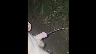 Fragile milky prick urinating pissing outside swallow my pee