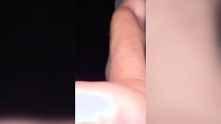 My homie caught me switching clothes at the campsite at night.