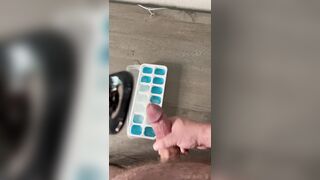 Meaty Manhood Bodybuilder Makes Ice Cubes With Straps of His Spunk