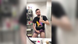 Solo Man Masturbates Off Until Hefty Jizz Load