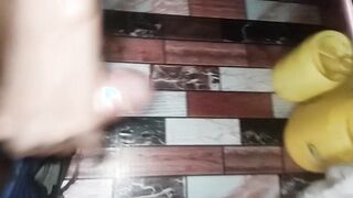 Lengthy ebony glossy salami