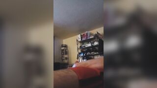 Frolicking with my prick while Im bored