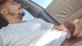 Risky public tugging off