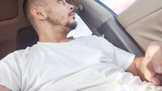 Risky public tugging off