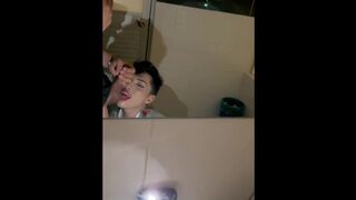 My best friend gay-for-pay makes me blow his meaty manhood in the public toilets of my university