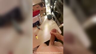 Dangled Curly Haired Twunk Milks Off