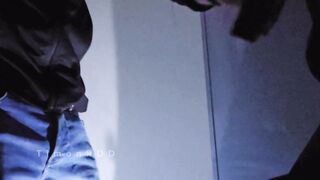 Furious climax in a masculine while switching clothes after a shift at a factory