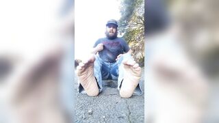 Porking my butt in the middle of the road