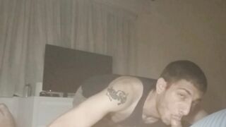 Deep-throating my Stepfather Penis While he is