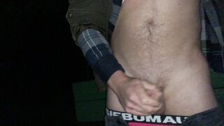 Cruising in public park + fat cum-shots