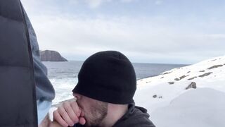 Hetero but nosey stranger shoots spunk in my jaws on public hiking trail