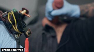 BROMO - Supah-Red-hot Inked Man Fly Tatem Thrusts His XXL Trunk Deep Inwards Lev Ivankovs Taut Butt