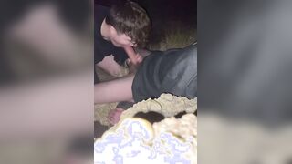 Meaty Beef whistle Blow-job at the Beach