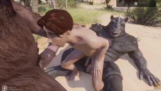 Naughty Life / Stud Gets 2 Yam-sized Hairy Hard-on (Gang)