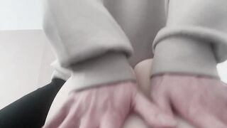 Dude gets hooked on artificial slit and jiggles his thighs to have hookup with it