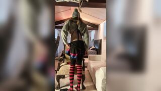 Dangling Wedgie woman femboy nutting