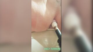 Emily Evermore very first time with pound machine