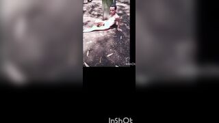 Naked public in public park