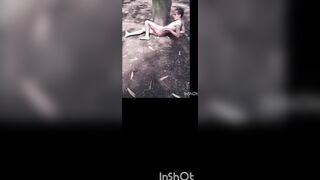 Naked public in public park