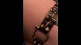 Stupid femboy demonstrating off his penis