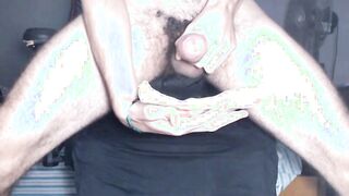 Wanking on Cam in my Gamer stool, lots of milk in my ballsack