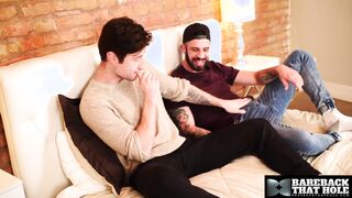 BAREBACKTHATHOLE Romeo Davis Lines Up His Fat Fuckpole With Drews Slot